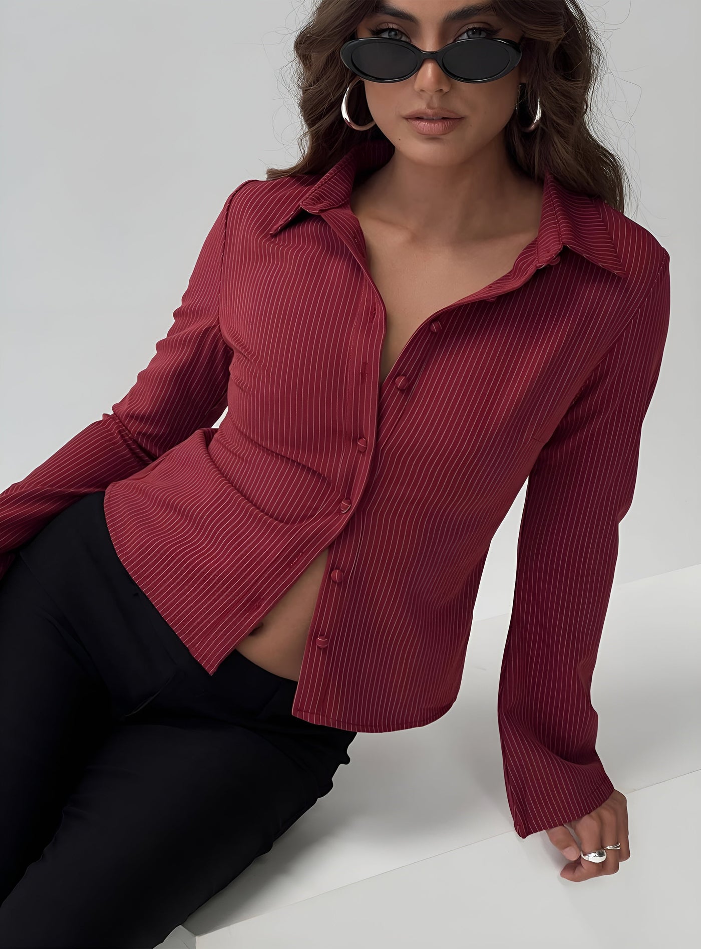 Linnéa™ | Top Rétro avec Fermeture à Boutons