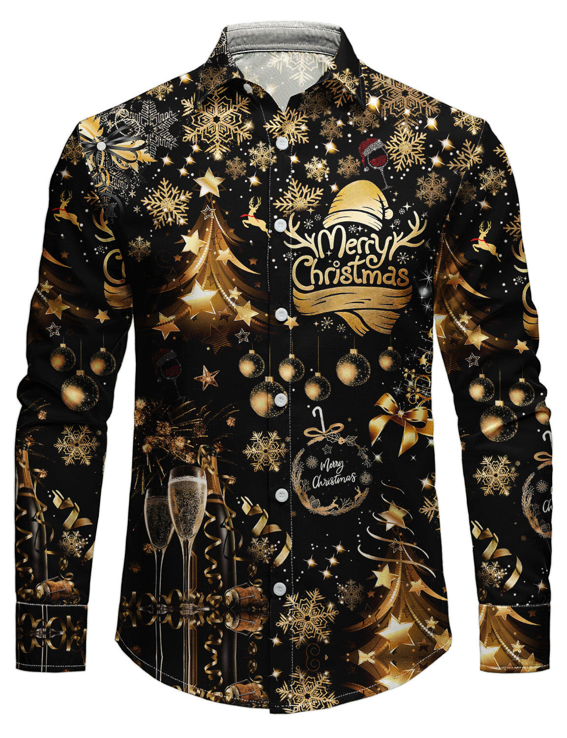 Chemise à manches longues avec imprimé de Noël