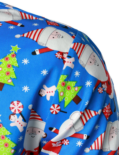 Chemise de Noël à manches longues en coton