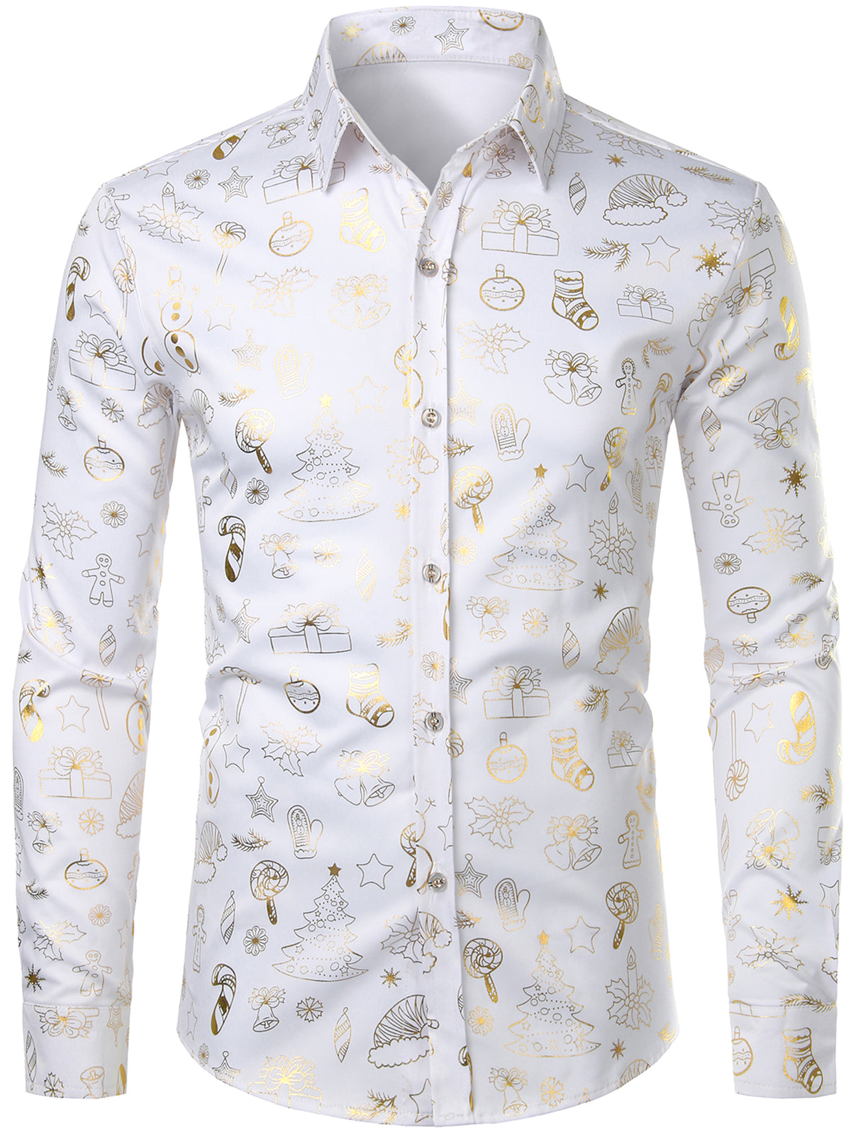 Chemise de Noël brillante à manches longues