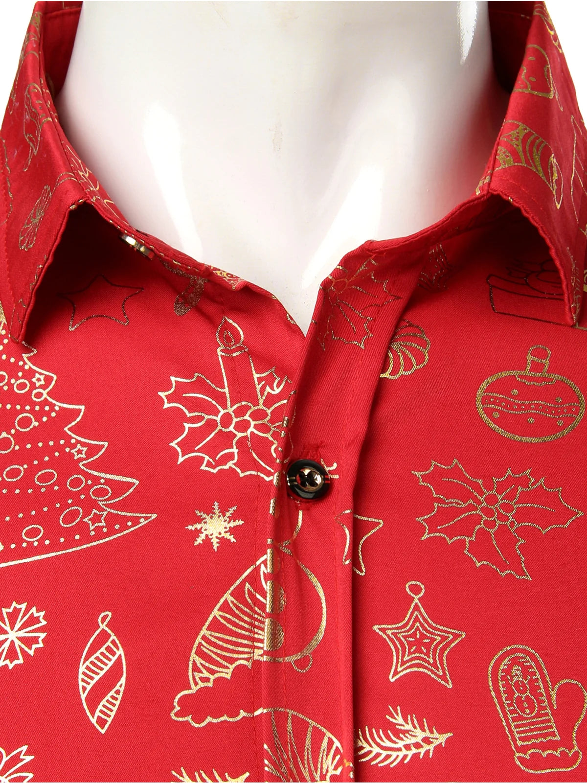 Chemise de Noël brillante à manches longues