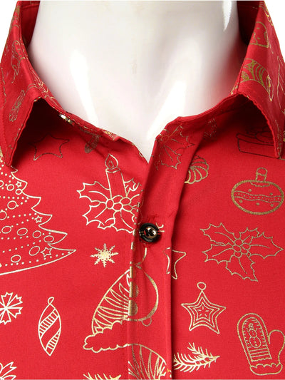 Chemise de Noël brillante à manches longues