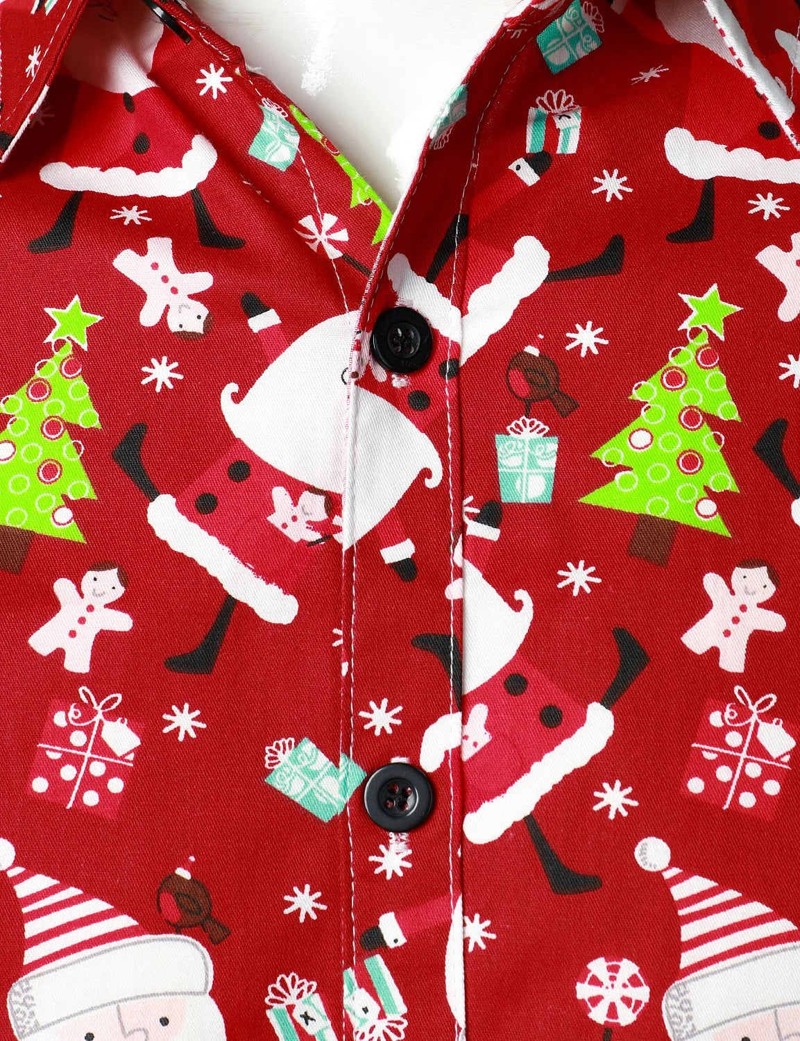 Chemise de Noël à manches longues en coton
