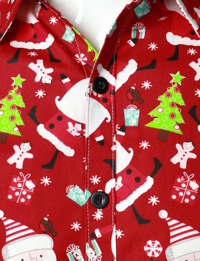 Chemise de Noël à manches longues en coton