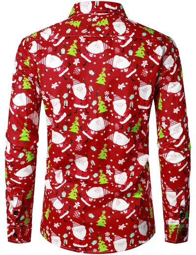 Chemise de Noël à manches longues en coton