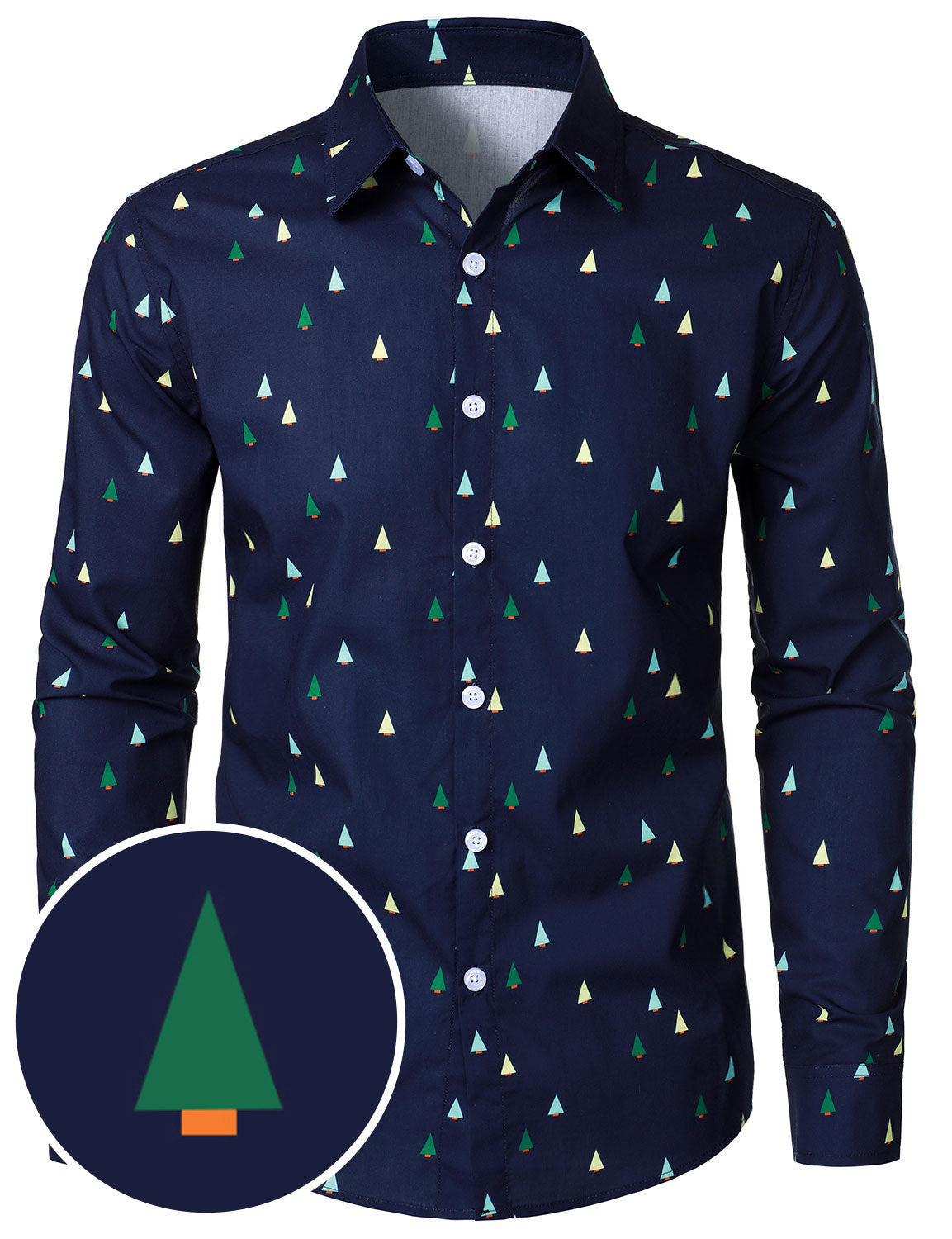 Chemise de Noël à manches longues en coton