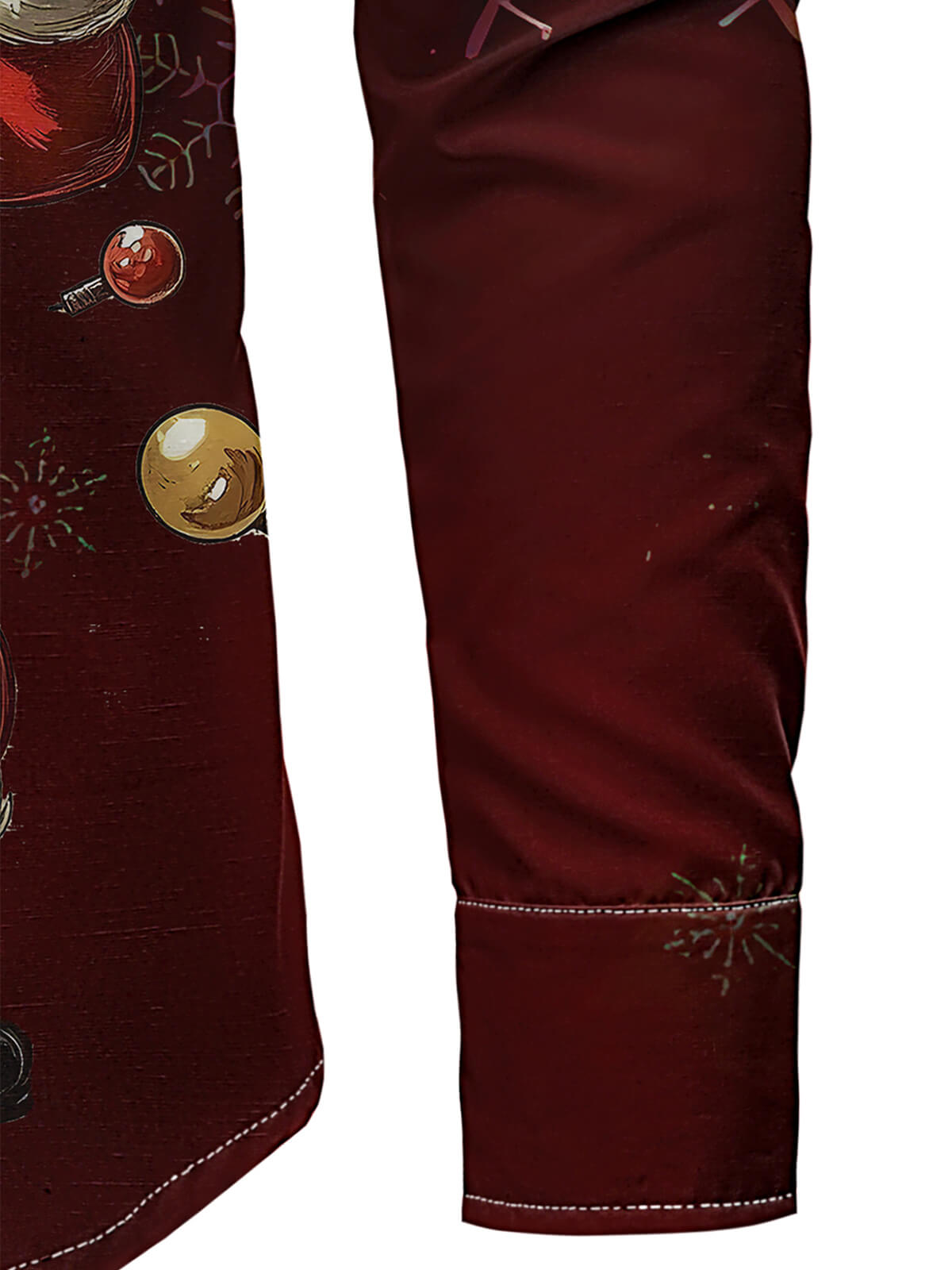 Chemise de Noël à manches longues – Motifs sapin et Père Noël