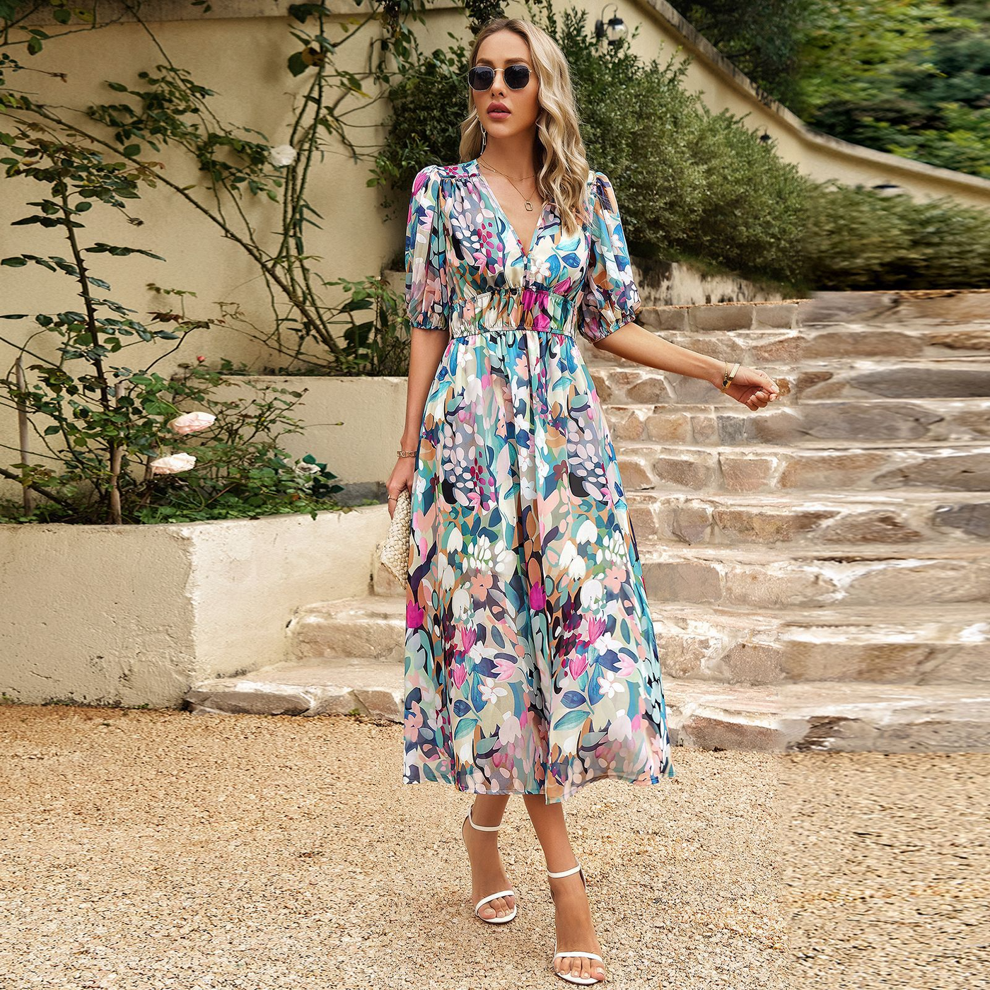 Elly™ | Robe charmante à décolleté en V