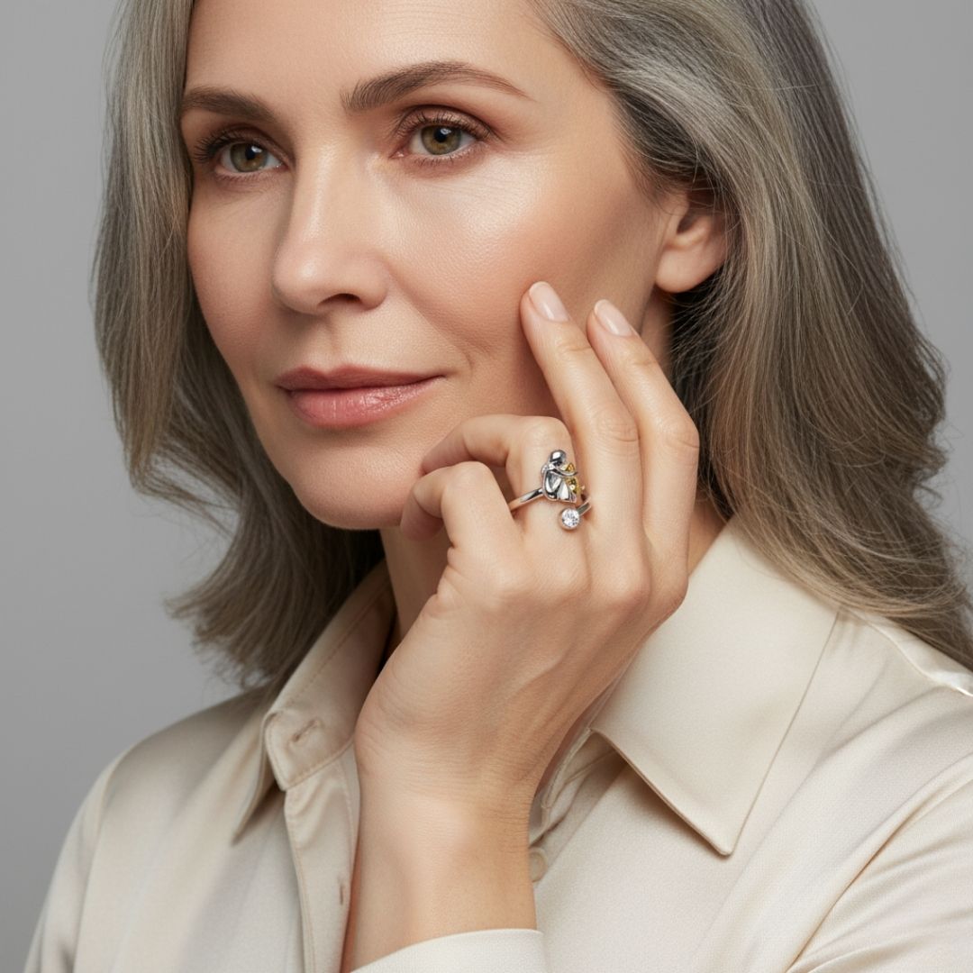 Faustine | Bague Chien Précieux (Ajustable)