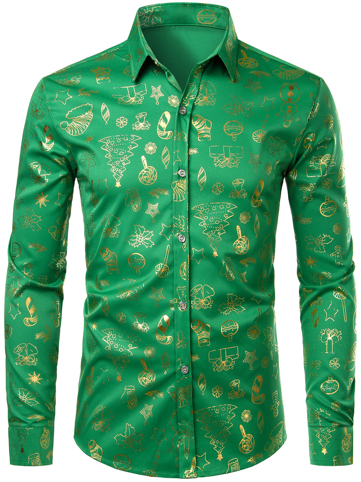 Chemise de Noël brillante à manches longues