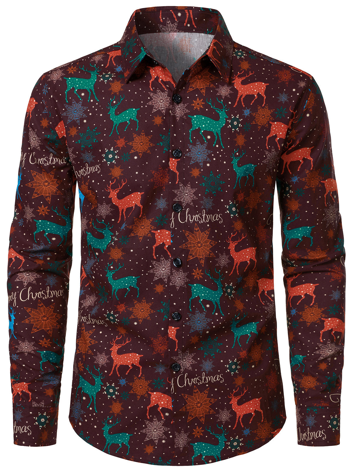 Chemise de Noël à manches longues en coton