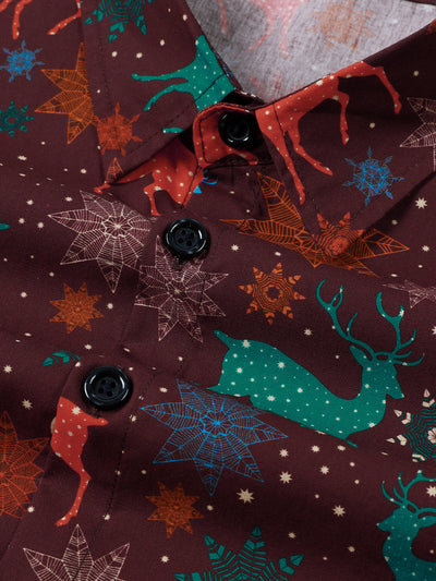 Chemise de Noël à manches longues en coton