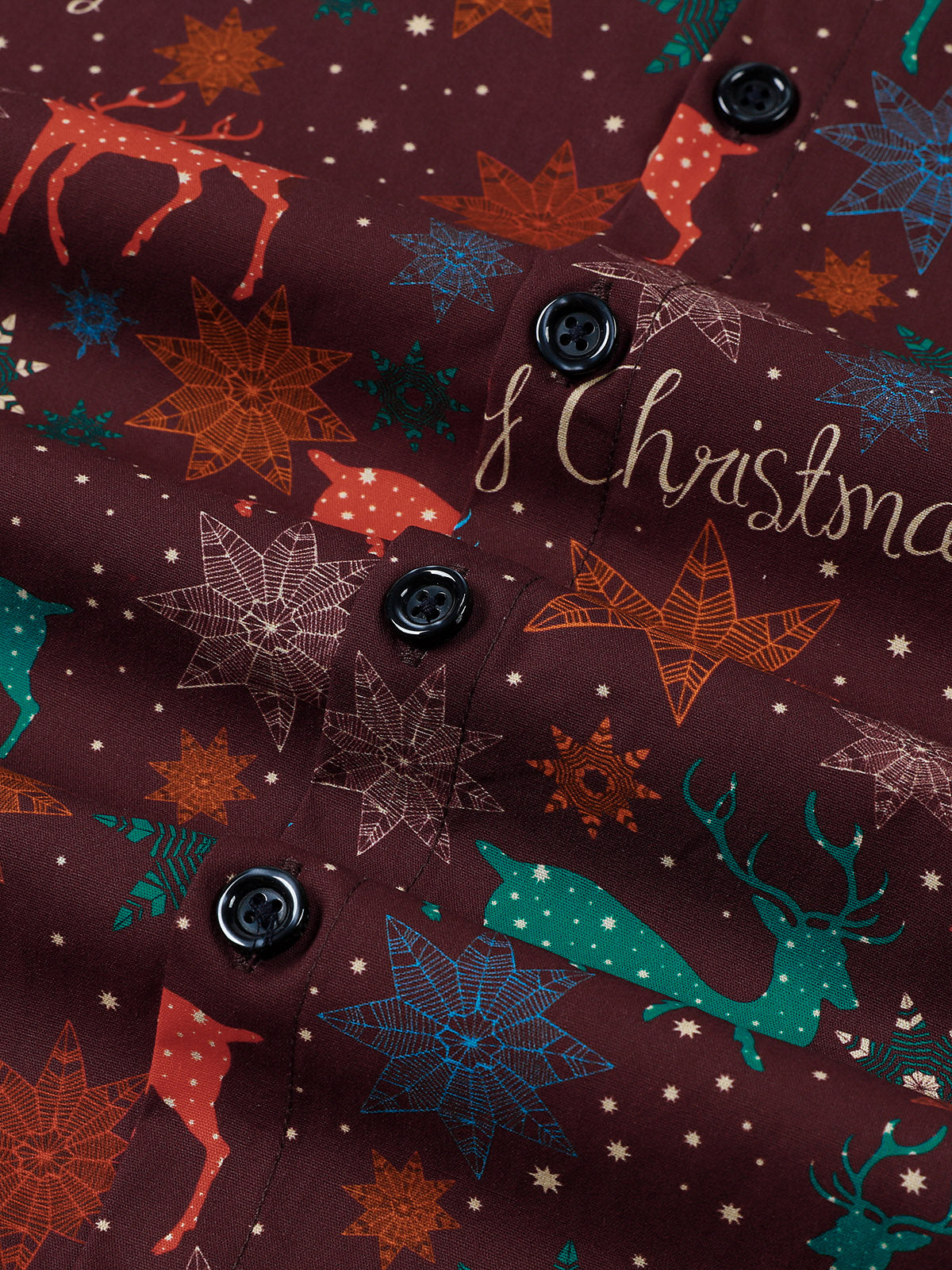 Chemise de Noël à manches longues en coton