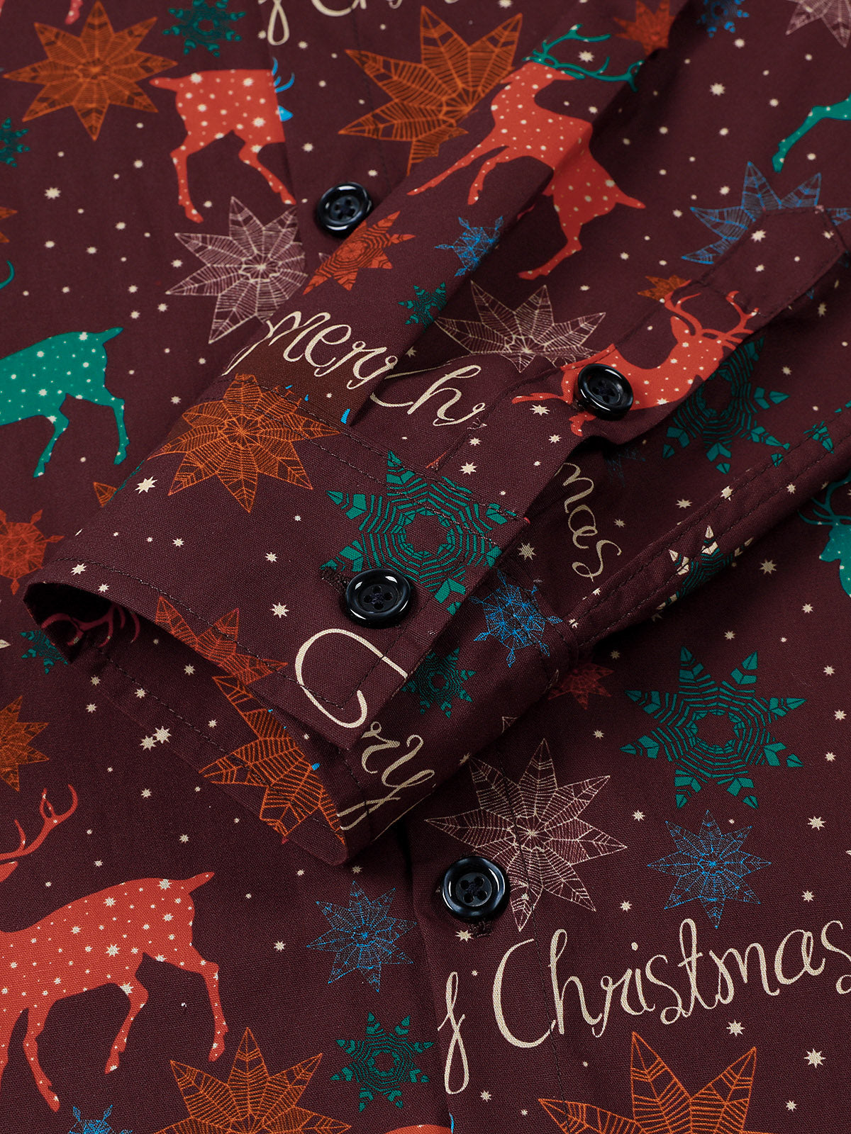 Chemise de Noël à manches longues en coton