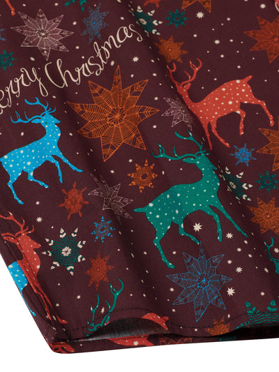 Chemise de Noël à manches longues en coton