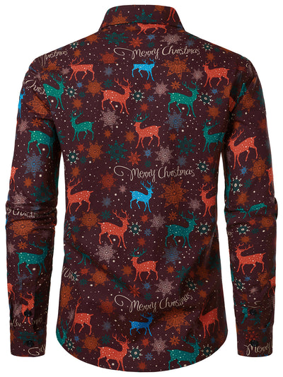 Chemise de Noël à manches longues en coton