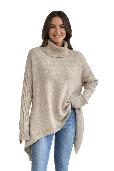 Léa – Pull col roulé élégant
