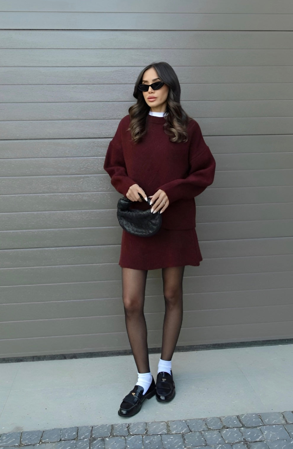 Elise™ | Ensemble en maille – pull & jupe