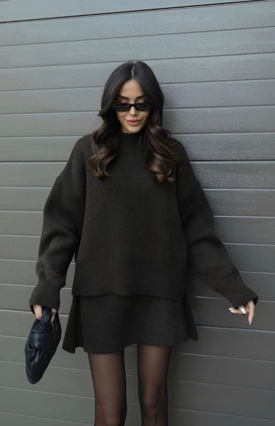 Elise™ | Ensemble en maille – pull & jupe