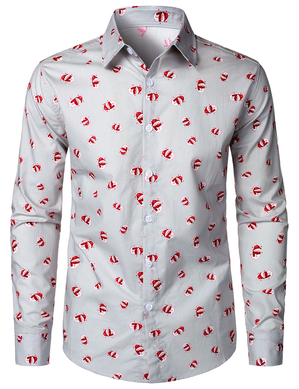 Chemise de Noël à manches longues en coton