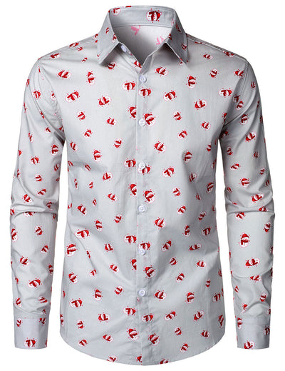 Chemise de Noël à manches longues en coton