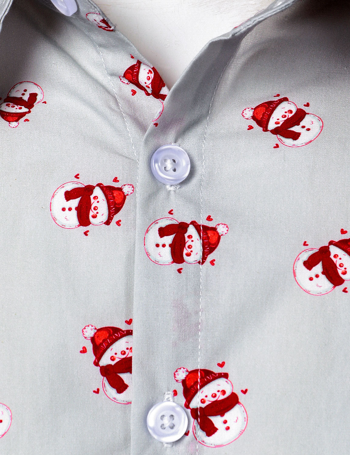 Chemise de Noël à manches longues en coton