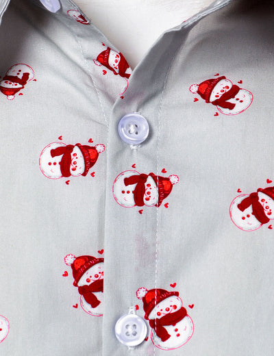 Chemise de Noël à manches longues en coton