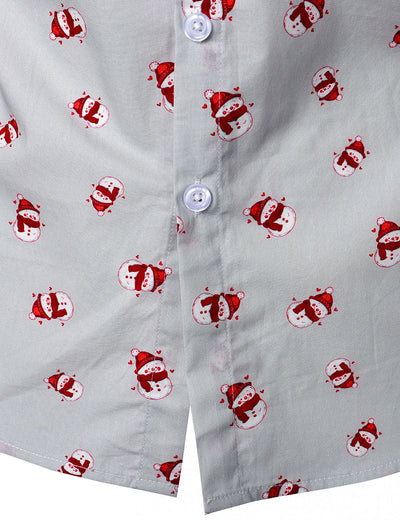 Chemise de Noël à manches longues en coton