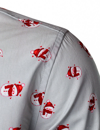 Chemise de Noël à manches longues en coton