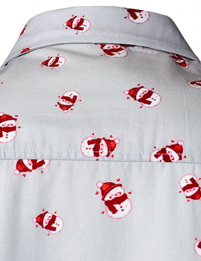 Chemise de Noël à manches longues en coton