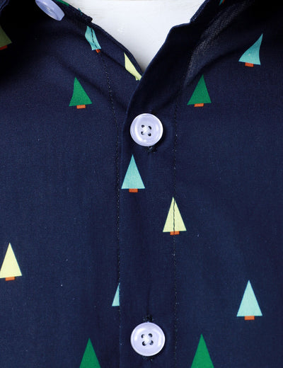 Chemise de Noël à manches longues en coton