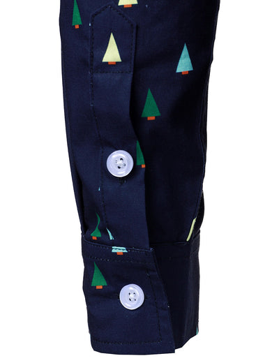 Chemise de Noël à manches longues en coton