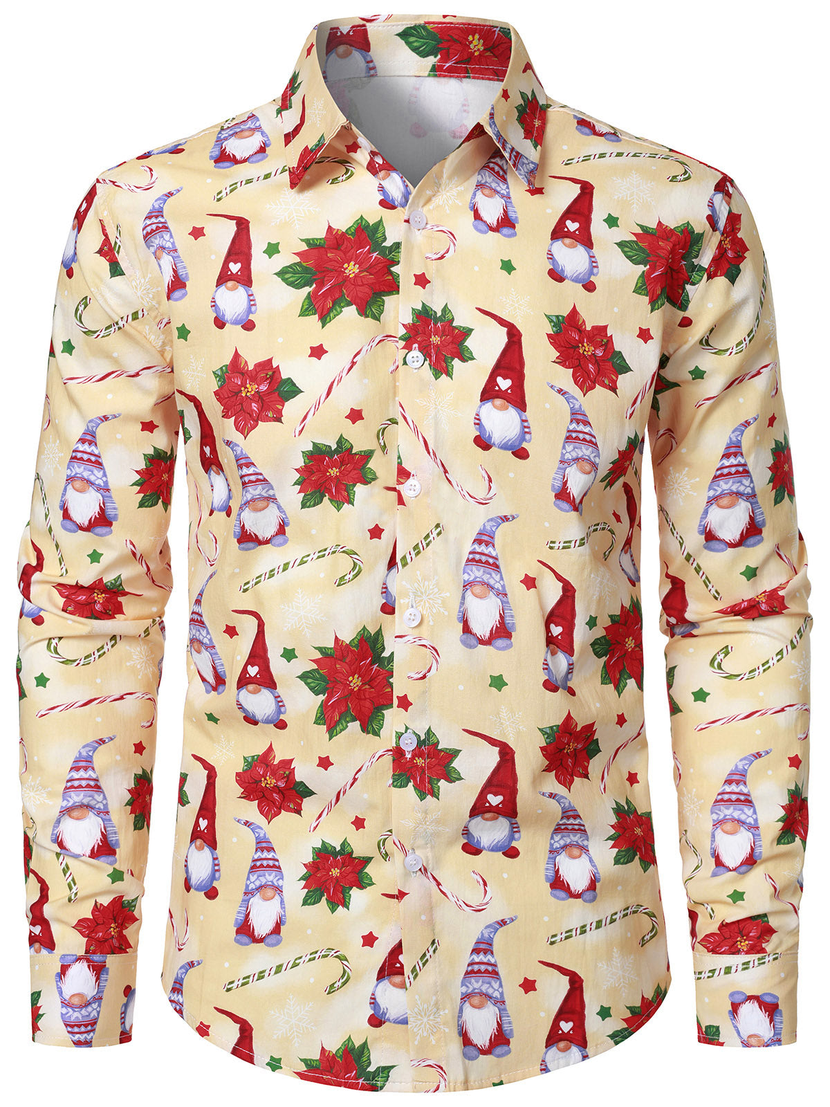 Chemise de Noël en coton à manches longues – Motif lutin