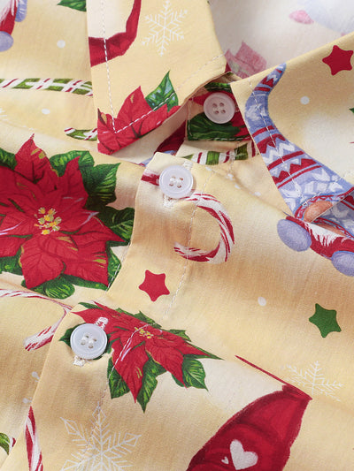 Chemise de Noël en coton à manches longues – Motif lutin