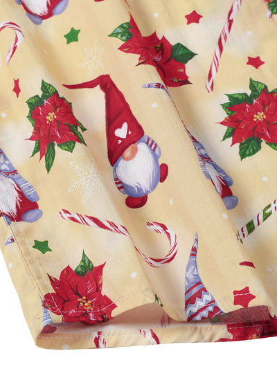 Chemise de Noël en coton à manches longues – Motif lutin