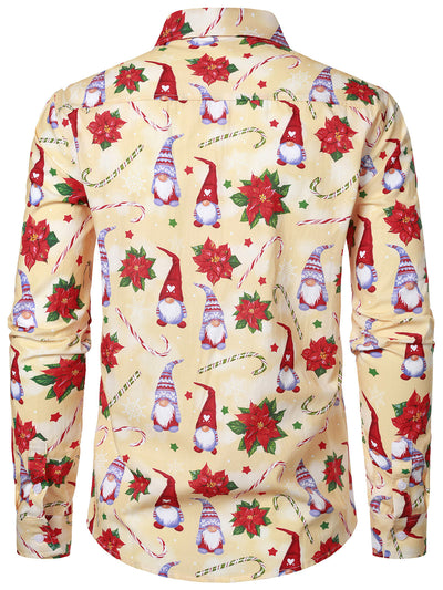 Chemise de Noël en coton à manches longues – Motif lutin