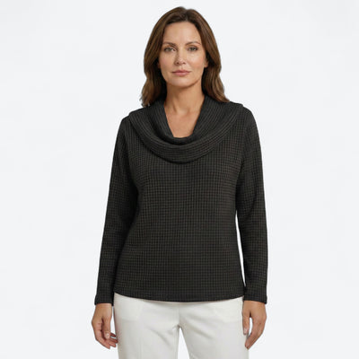 Louna | Pull Texturé à Col Cascade