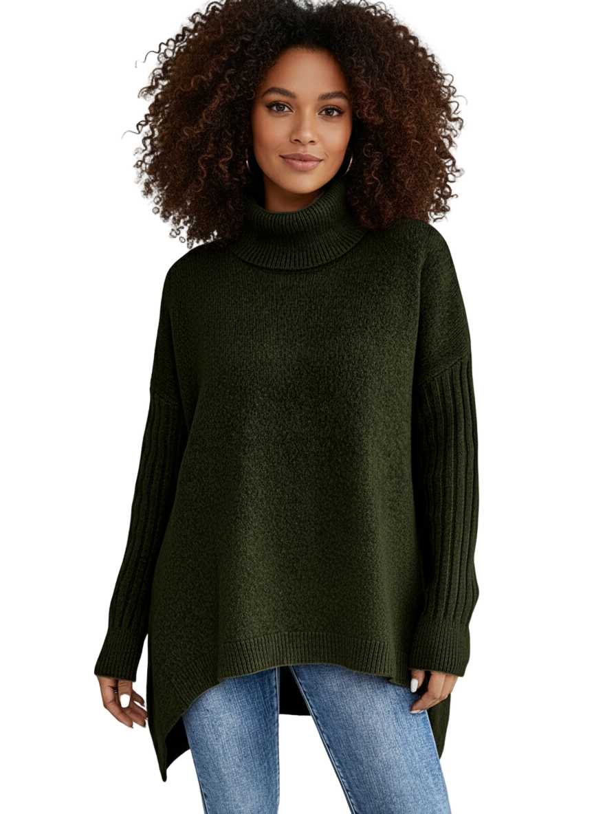 Léa – Pull col roulé élégant