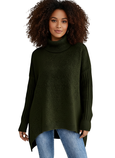 Léa – Pull col roulé élégant