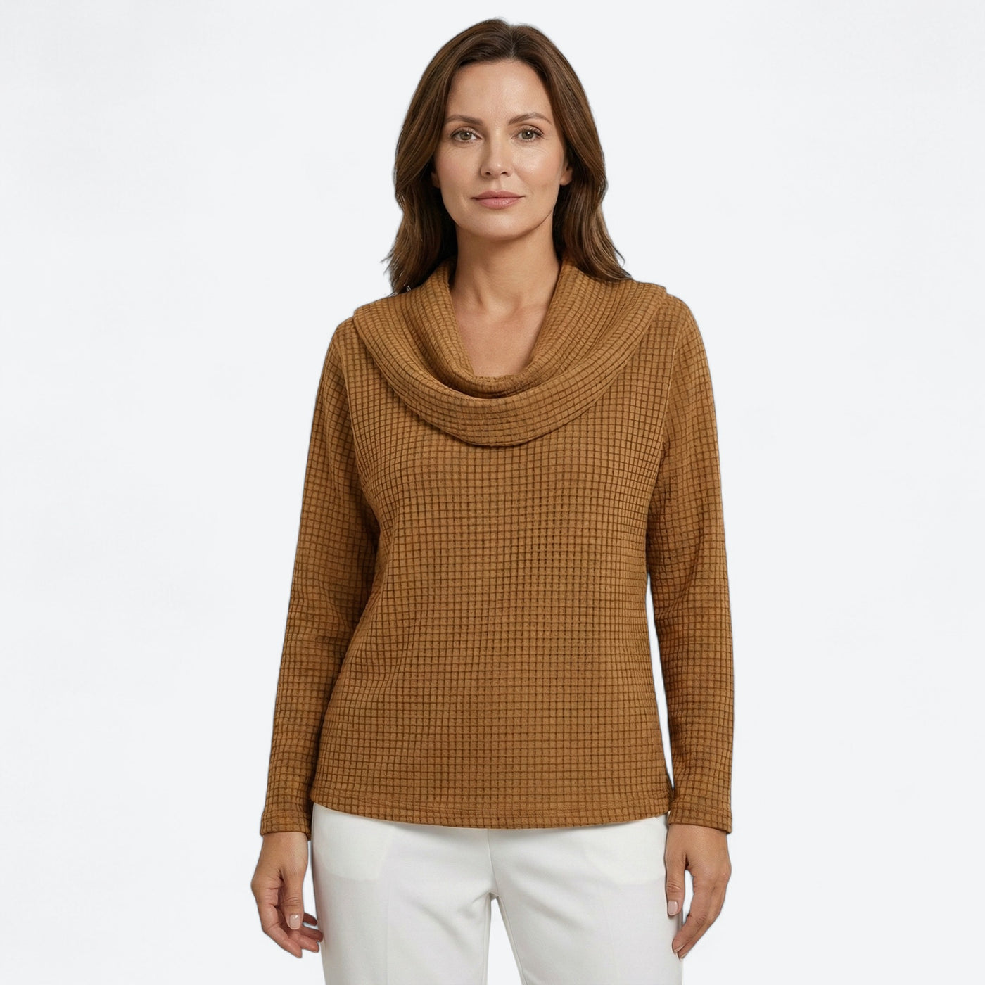 Louna | Pull Texturé à Col Cascade