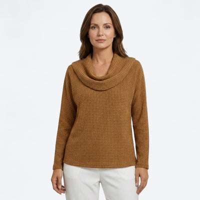 Louna | Pull Texturé à Col Cascade