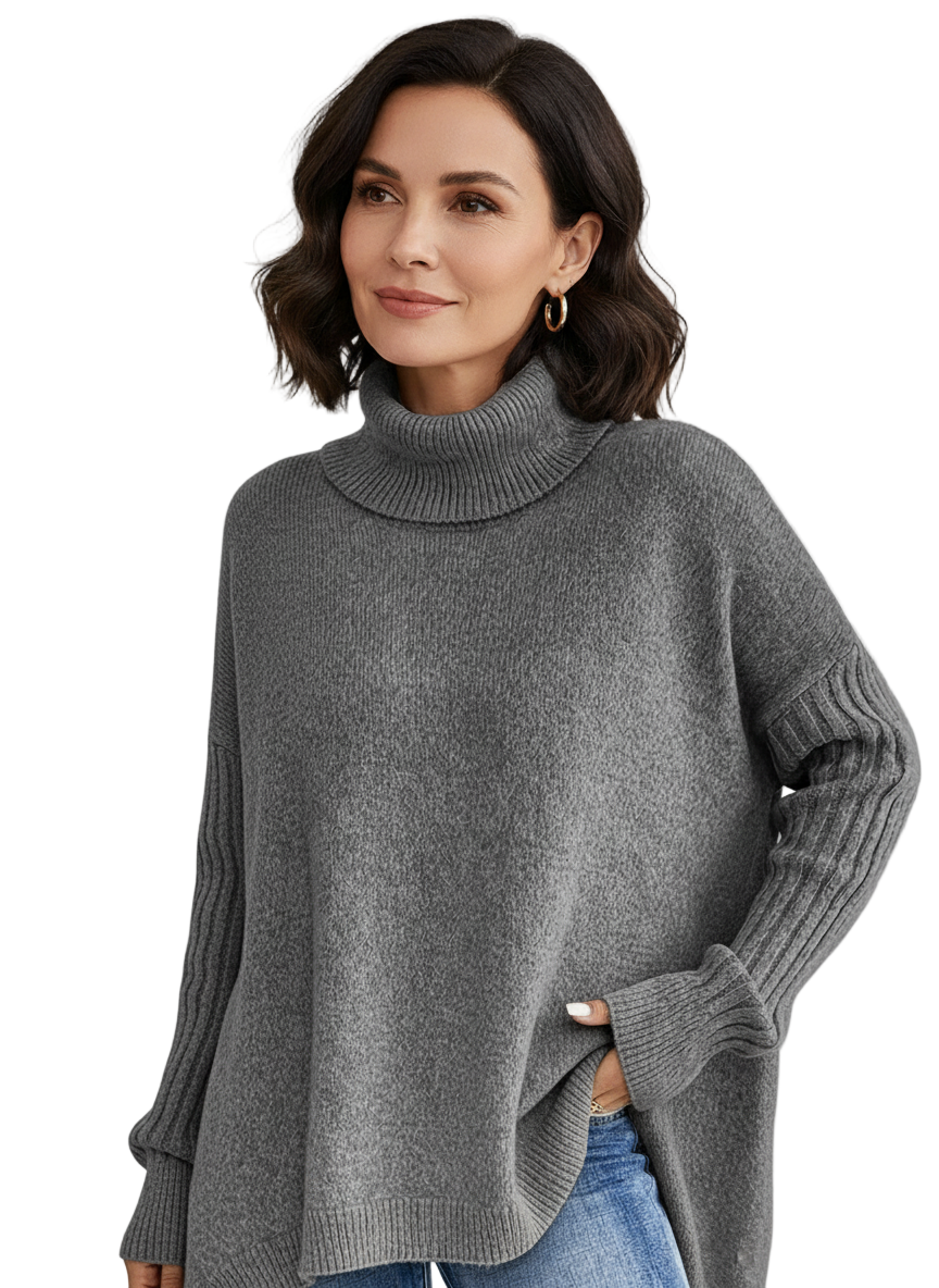 Léa – Pull col roulé élégant