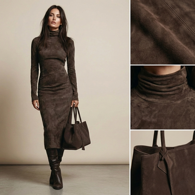 Auriane | Robe Midi Suédine