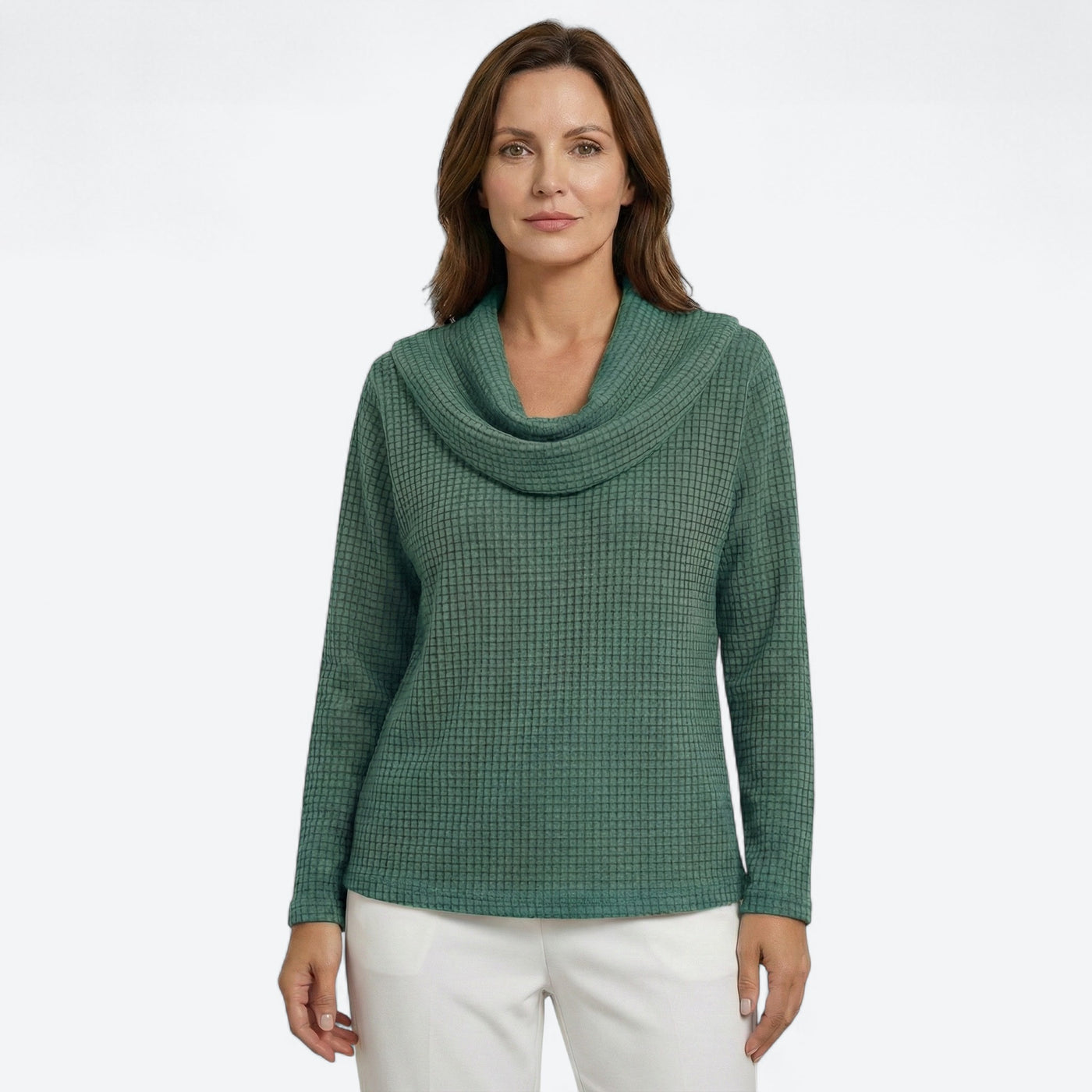 Louna | Pull Texturé à Col Cascade