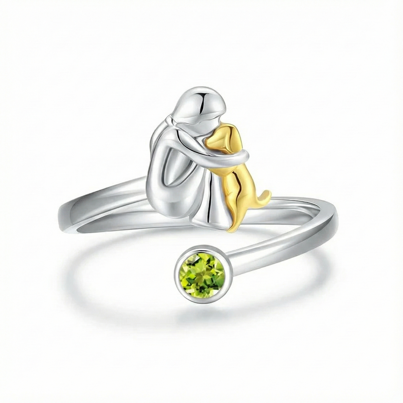 Faustine | Bague Chien Précieux (Ajustable)