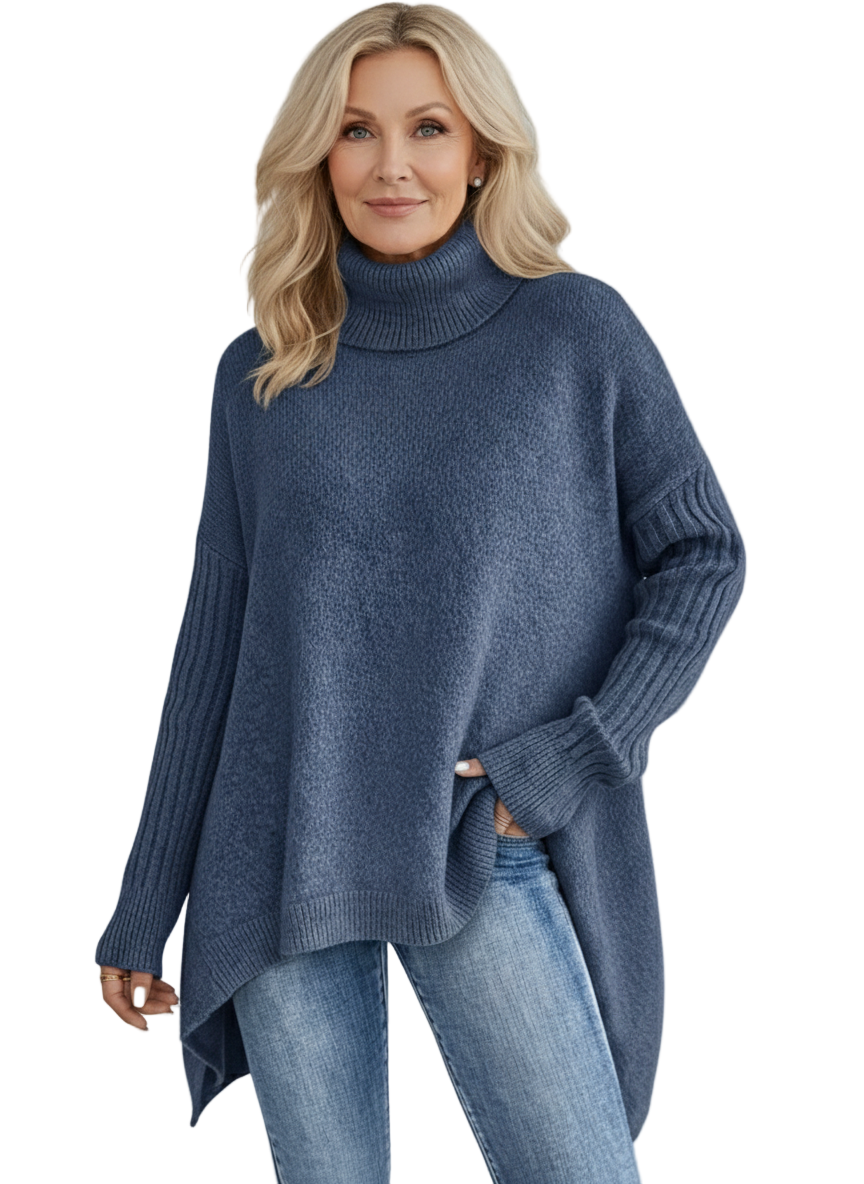 Léa – Pull col roulé élégant