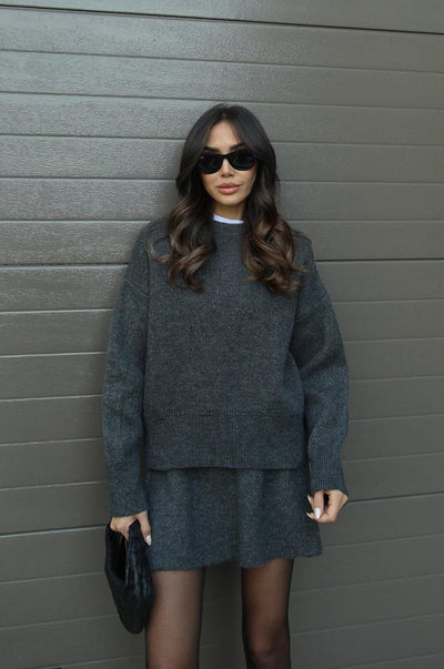 Elise™ | Ensemble en maille – pull & jupe