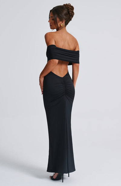 Tindra™ | Robe longue Bardot raffinée